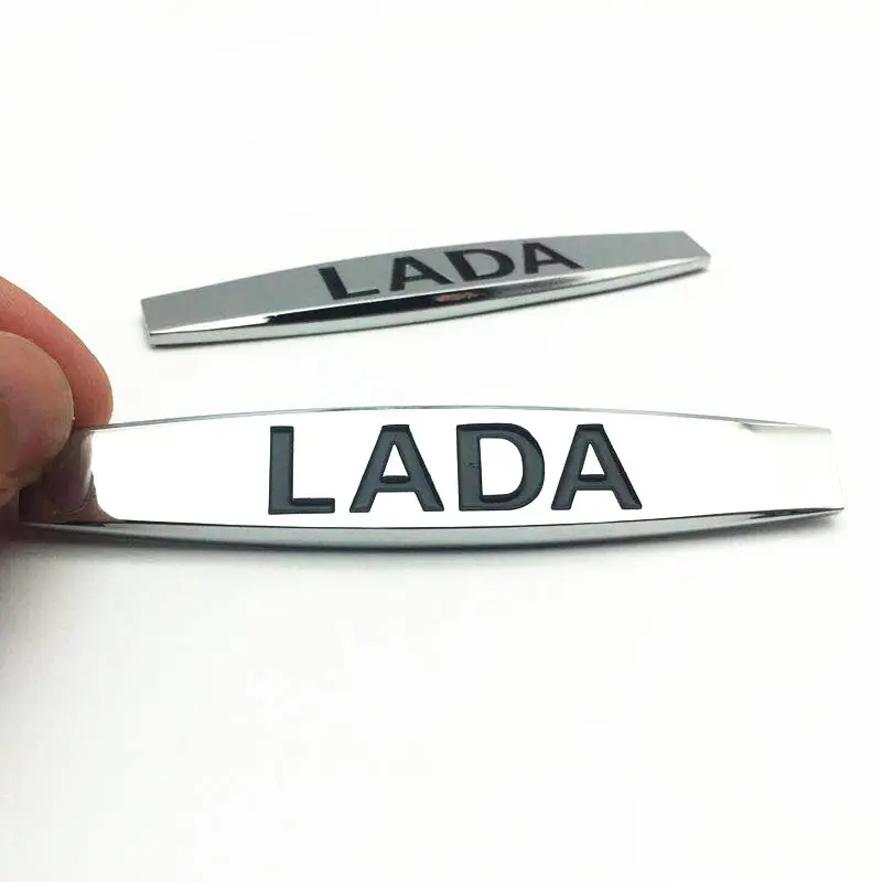 FDIK 2PCS/set 3D Metal for LADA Logo Car Sticker Granta Kalina Priora Side Emblem Tail Badge Auto Rear Trunk Decoration | Автомобили и