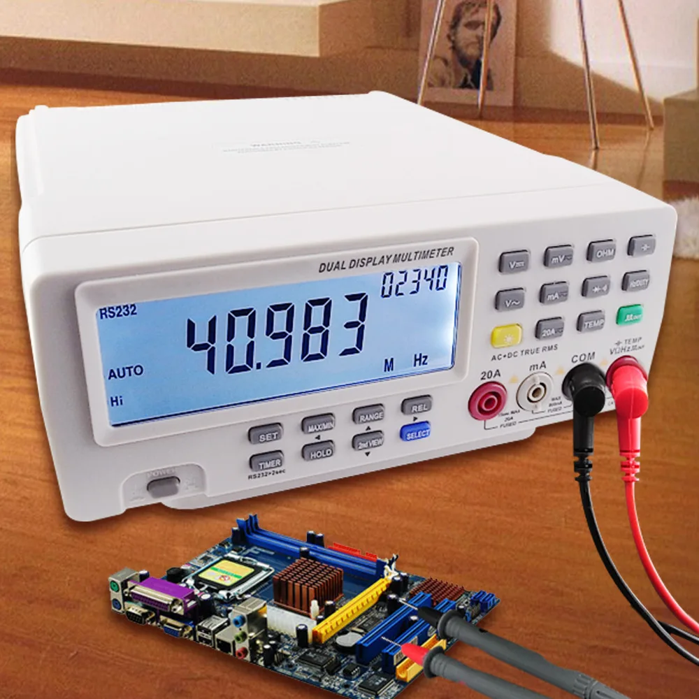 VICHY VC8145 DMM Digital Bench Top Multimeter Temperature Meter Tester PC Analog 80 000 counts Bar Graph w/ 23 segments | Инструменты