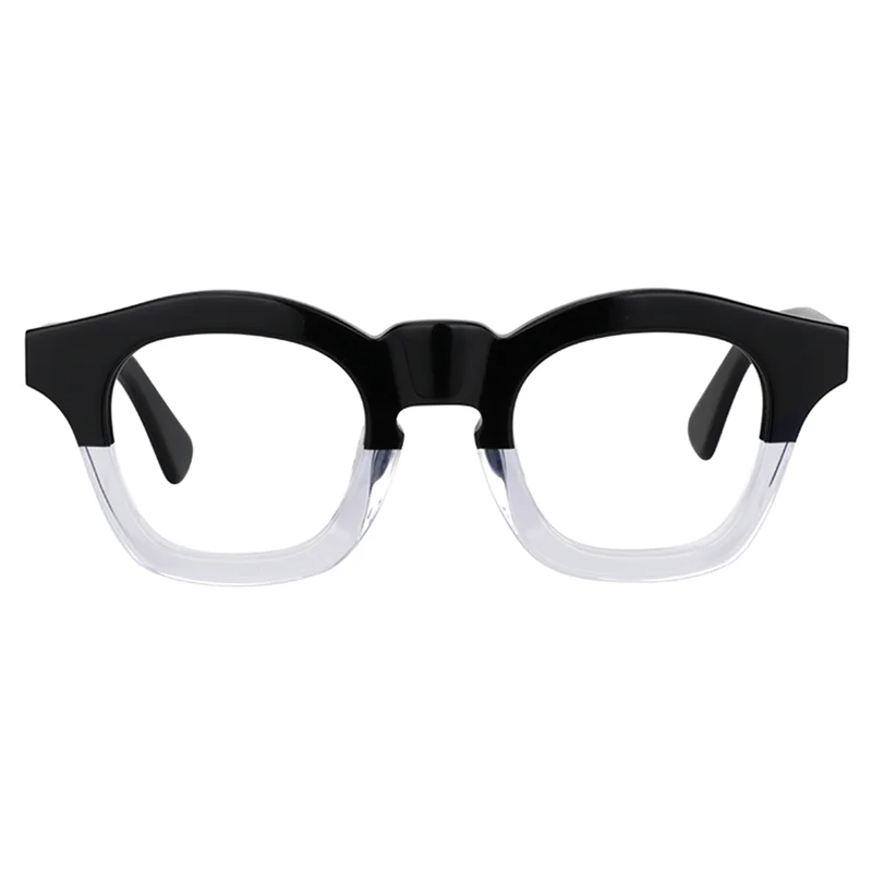 

Zeelool Unisex Acetate Round Rx-able Optical Eyeglasses Frame with Clear Lens Rita FA0321
