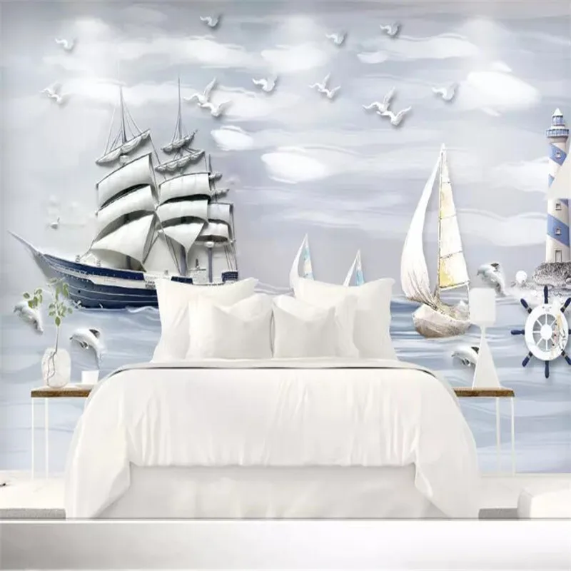 Морской подводный мир 3D фон на заказ большие крытые обои для стен Фотообои |