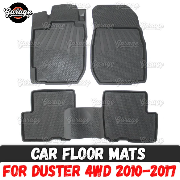 

Car floor mats for Renault / Dacia Duster 4WD 2010-2017 rubber 1 set / 4 pcs or 2 pcs accessories protect of carpet decoration