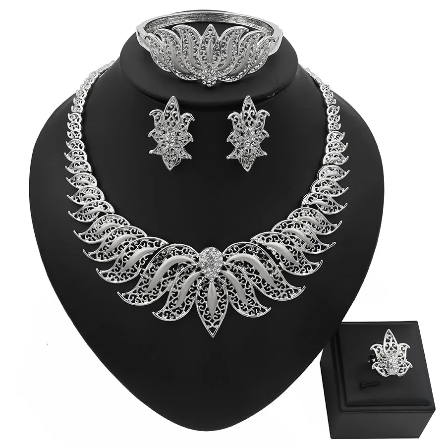 TSROUND нигерийские Ювелирные наборы для женщин Африканский костюм дизайн оптовая