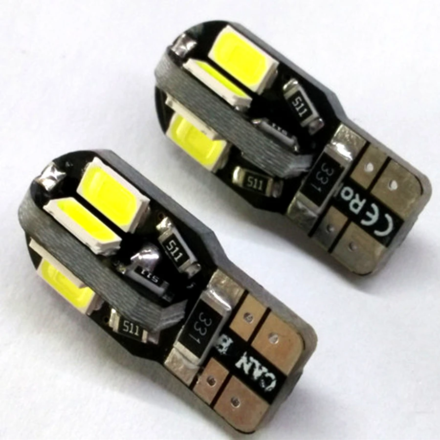 10 шт. T10 8SMD 5730 светодиодный светильник для автомобиля W5W 194 SMD авто клиновидная