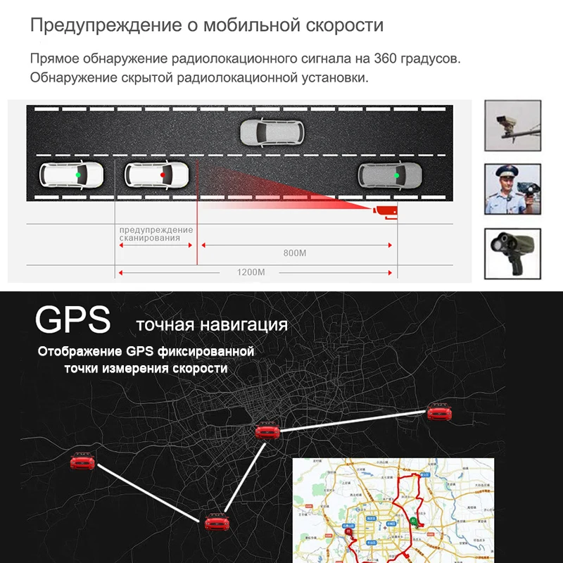 XPX G585 STR Видеорегистратор Автомобильный видеорегистратор 3 в 1 с GPS трекер радар