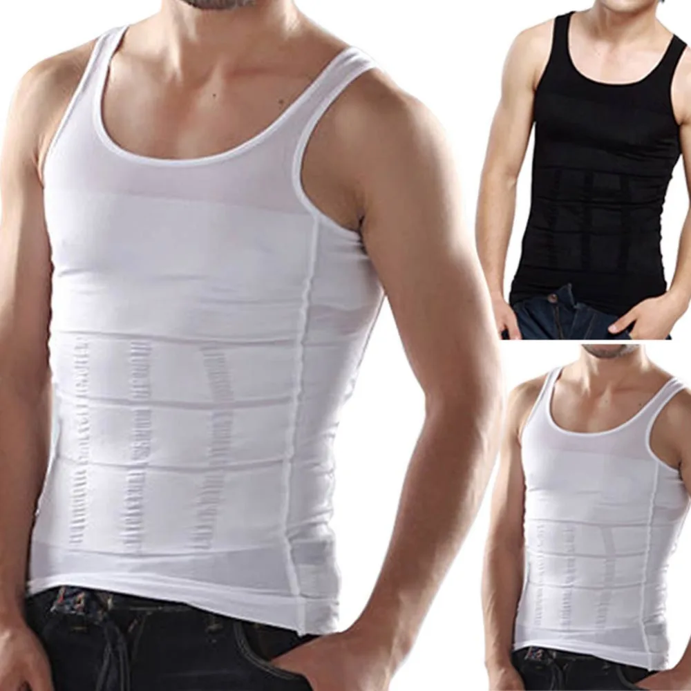 Мужская корректирующая одежда для тела жилет длинная шелковая рубашка нижняя