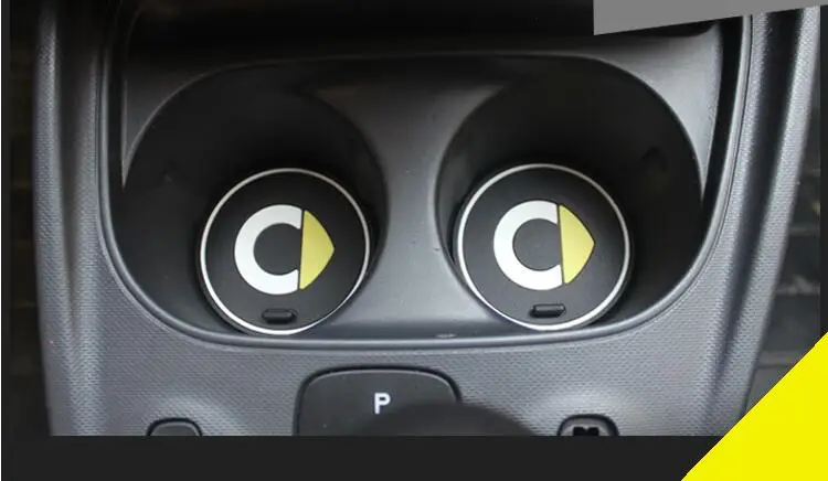 1 шт. коврики для чашки нескользящий коврик Smart Fortwo 453 флуоресцентный логотип
