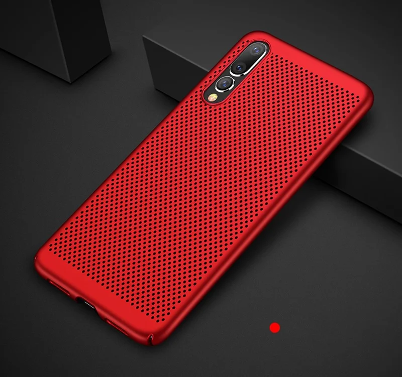 Красный KISSCASE ультра тонкий чехол для телефона huawei P30 P20 mate 20 полые теплоотвод Чехлы Жесткий ПК для Honor 9 10 задняя крышка Coque - Цвет: Красный