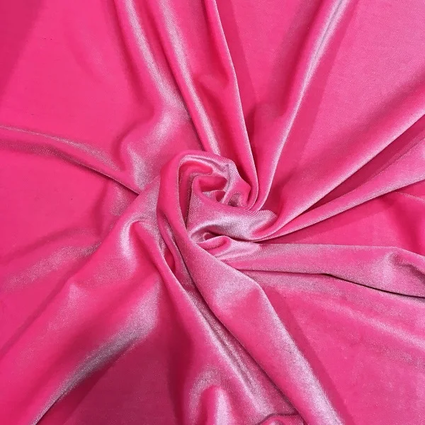 Barby pink (S397) Бархат стрейч, 97% PES, 3% спандекс, велюровая ткань бархат стрейч ткань, 150 см, 230 gsm, швейная одежда, мода DIY красный, синий - Цвет: Barby pink (S397)