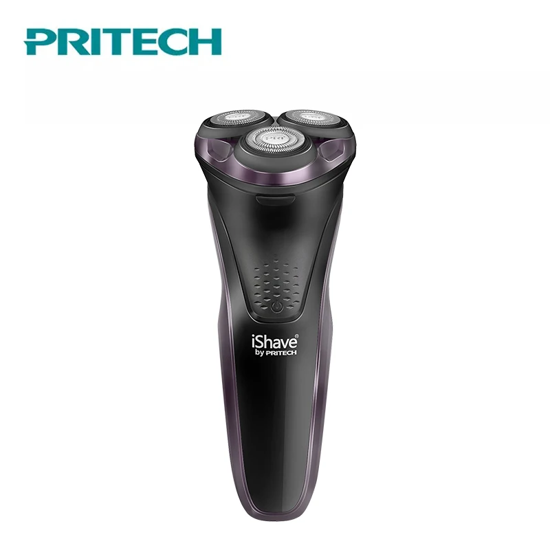 Purple PRITECH профессиональная электробритва для мужчин моющаяся Мужская триммер для бороды электрическая бритва Перезаряжаемый для бритья машина для лица бритва - Цвет: Purple