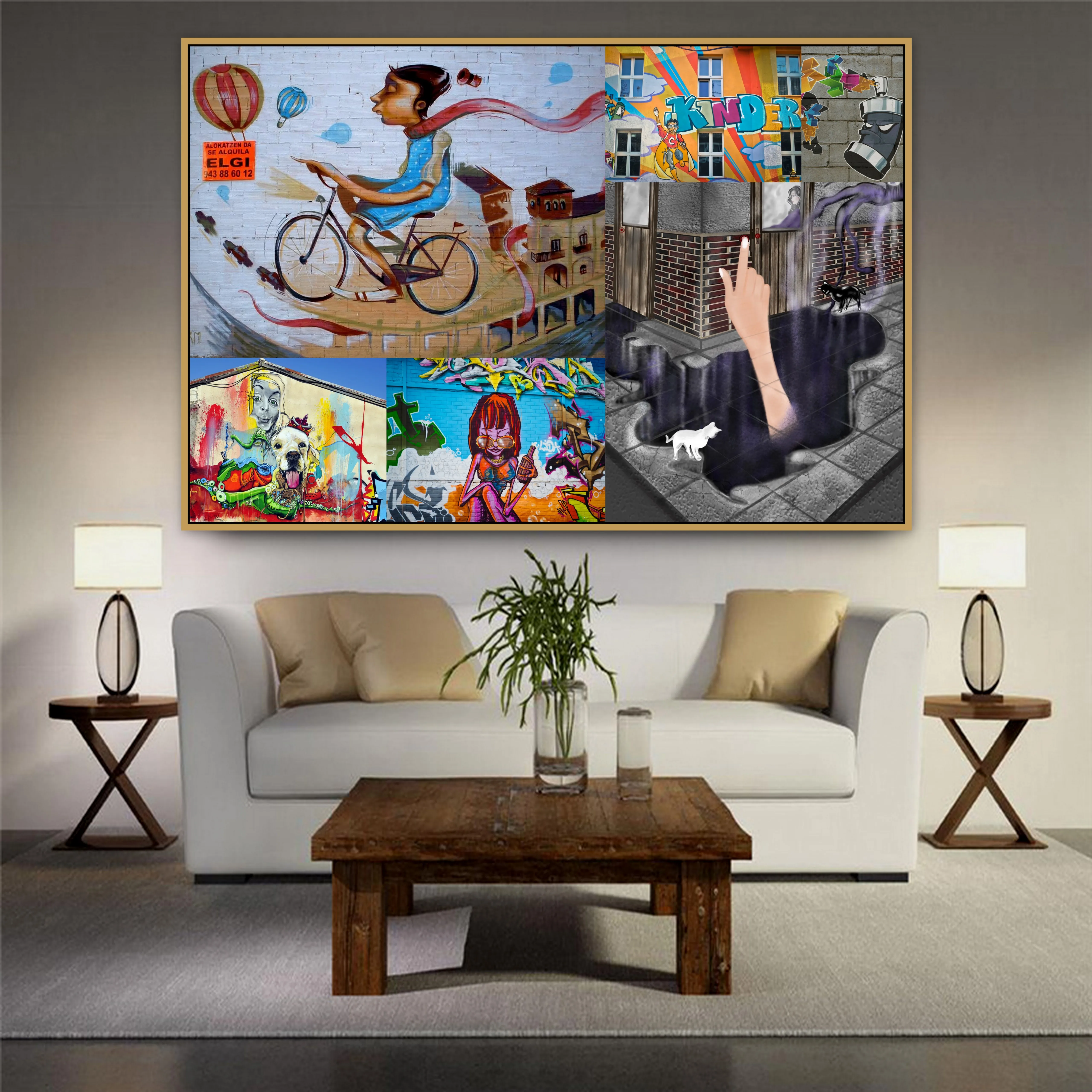 A Woman Ride граффити городская улица художественная роспись холст живопись плакат и