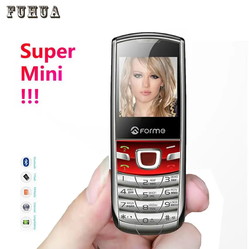 Original FORME T3 Super mini phone MP3 MP4 FM Camera Metal back cover unlocked mobile cell Russian keyboard | Мобильные телефоны и