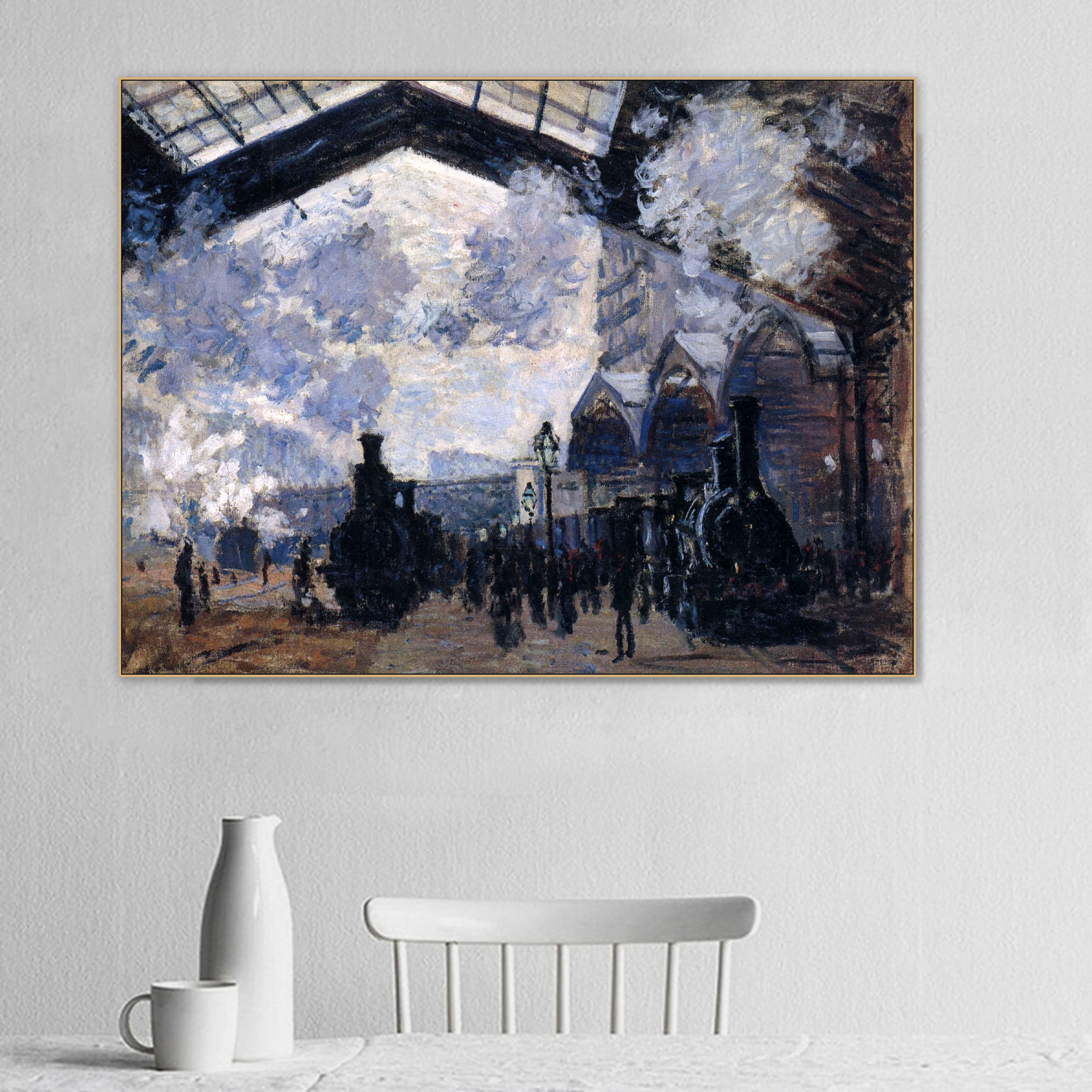 Monet The Gare St Lazare Клод Моне известный старый Импрессионистский художник