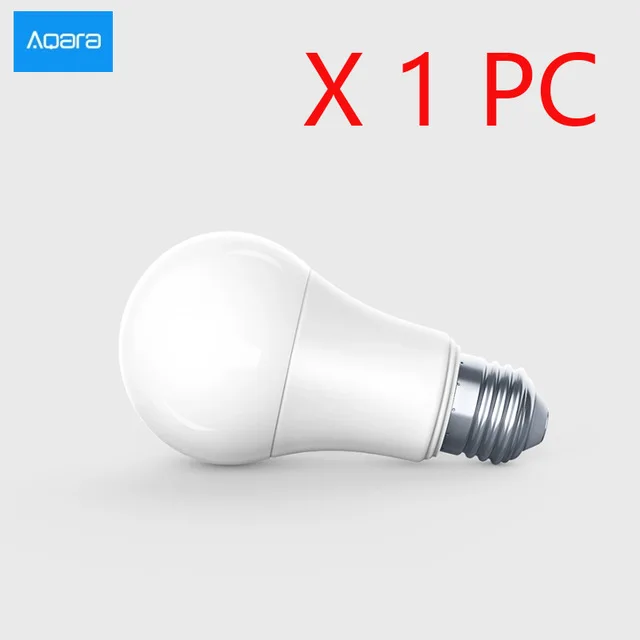 1 pcs Умный светодиодный светильник Xiao mi Aqara 9W E27 2700 K-6500 K 806lum, умный светодиодный светильник белого цвета, работает с домашним комплектом и приложением mi Home - Цвет: 1 pcs