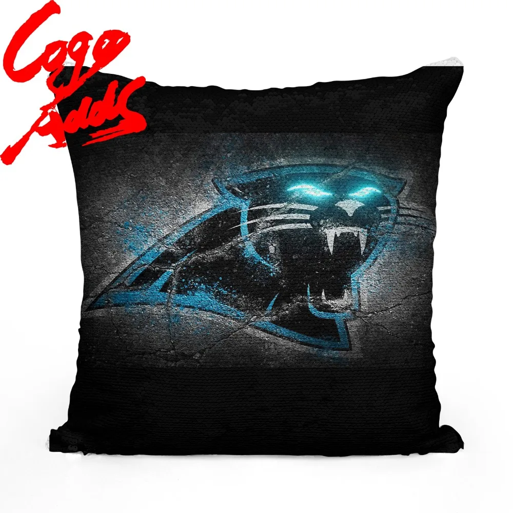 Carolina Panthers декоративные подушки, обратимая Русалка Подушка с блестками чехол Прямая поставка