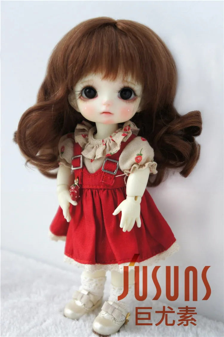 Light Brown M11 D20313 1/8 BJD мохер парик красивые вьющиеся кукольные Волосы Принцесса длинные вьющиеся парики 5-6 дюймов кукла аксессуары - Цвет: Light Brown M11
