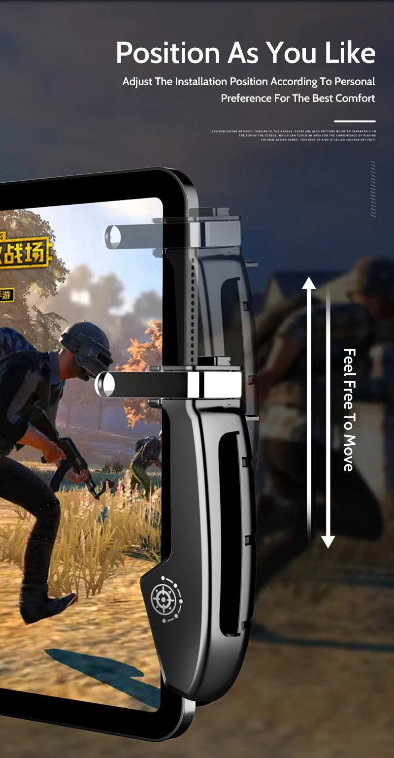 AKPAD PUBG игровой контроллер геймпад джойстик триггер Кнопка Бесплатный пожарный шутер геймпад для iPad планшета iPhone Android мобильного телефона