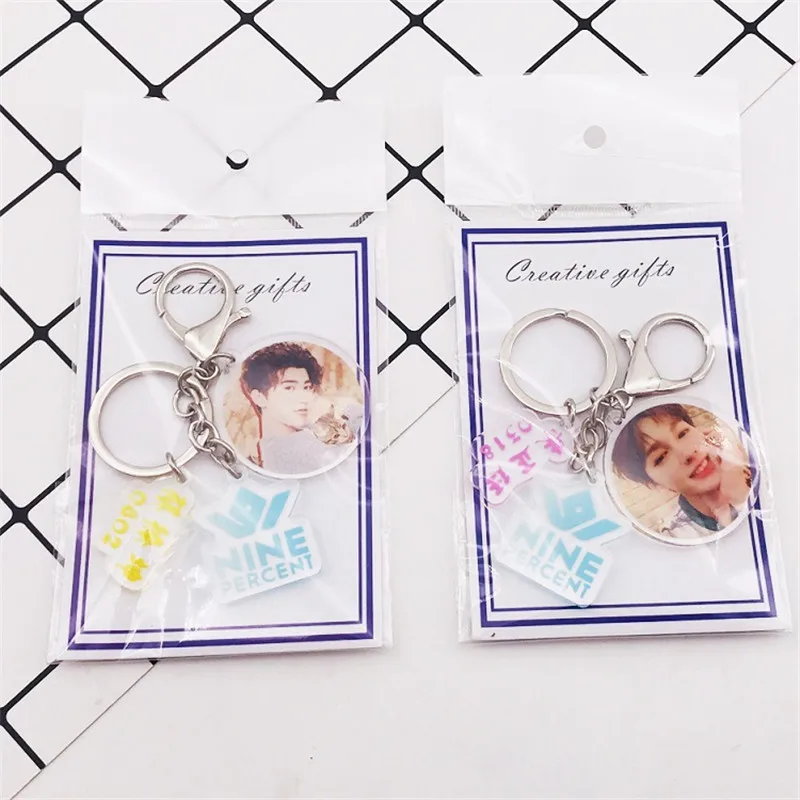 KPOP Idol производитель ключей держатель девять процентов акриловый брелок для