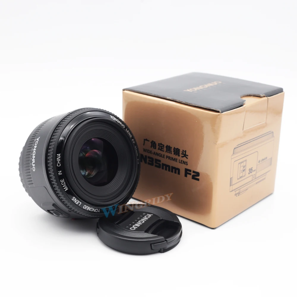 YONGNUO YN 35 мм F2 объектив камеры для Nikon Canon EOS YN35MM объективы AF MF широкоугольный объектив для 600D 60D 5DII 5D 500D 400D 650D 6D 7D