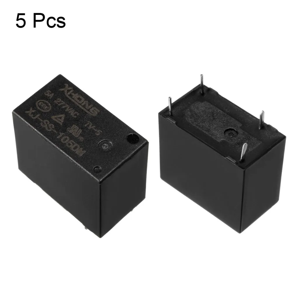 UXCELL 5 шт. PCB электромагнитные реле DC 5/12 в катушка 4Pin мини электромагнитное питания