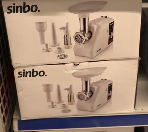 Мясорубка Sinbo SHB 3108 1500 Вт Kofte изготовитель колбасок бургеров качественная индейка