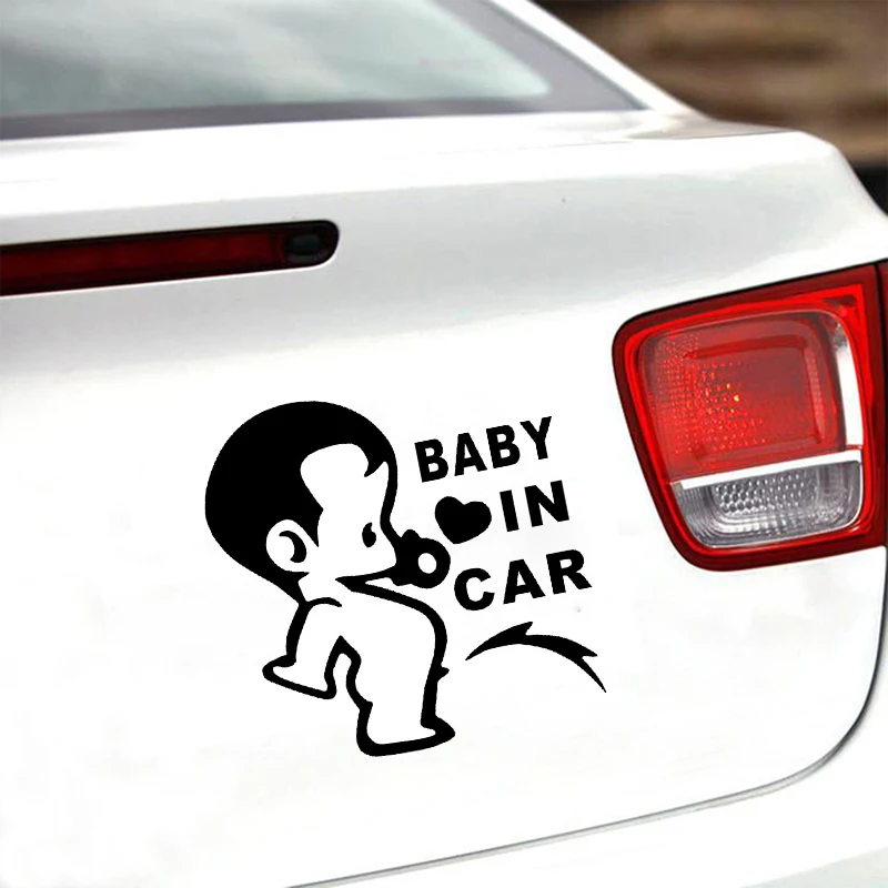 Car Sticker 3D 12*12cm Baby In Funny Decal Reflective Laser Stickers Vinyl Styling Decor Black Silver | Автомобили и мотоциклы