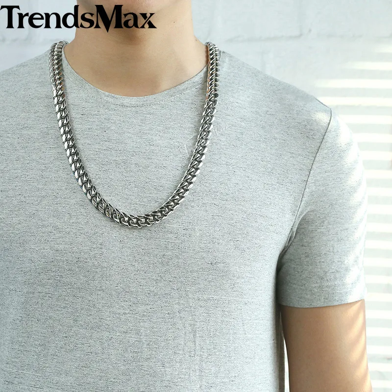 Женский комплект ювелирных изделий Trendsmax Miami Curb Cuban Link из нержавеющей стали 316L в