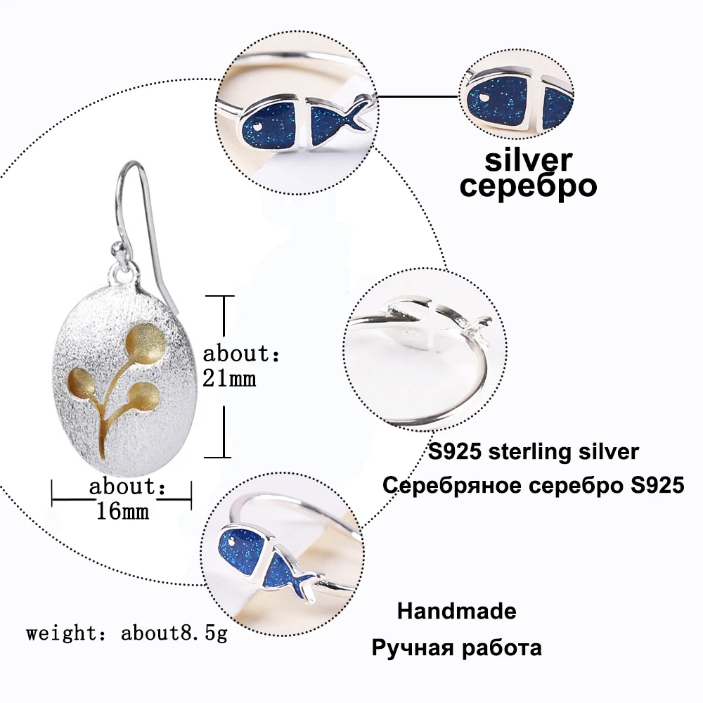 Серьги Серебро 925 Для женщин Fine Jewelry пробы Серебряные серьги для BR57004|Серьги| |