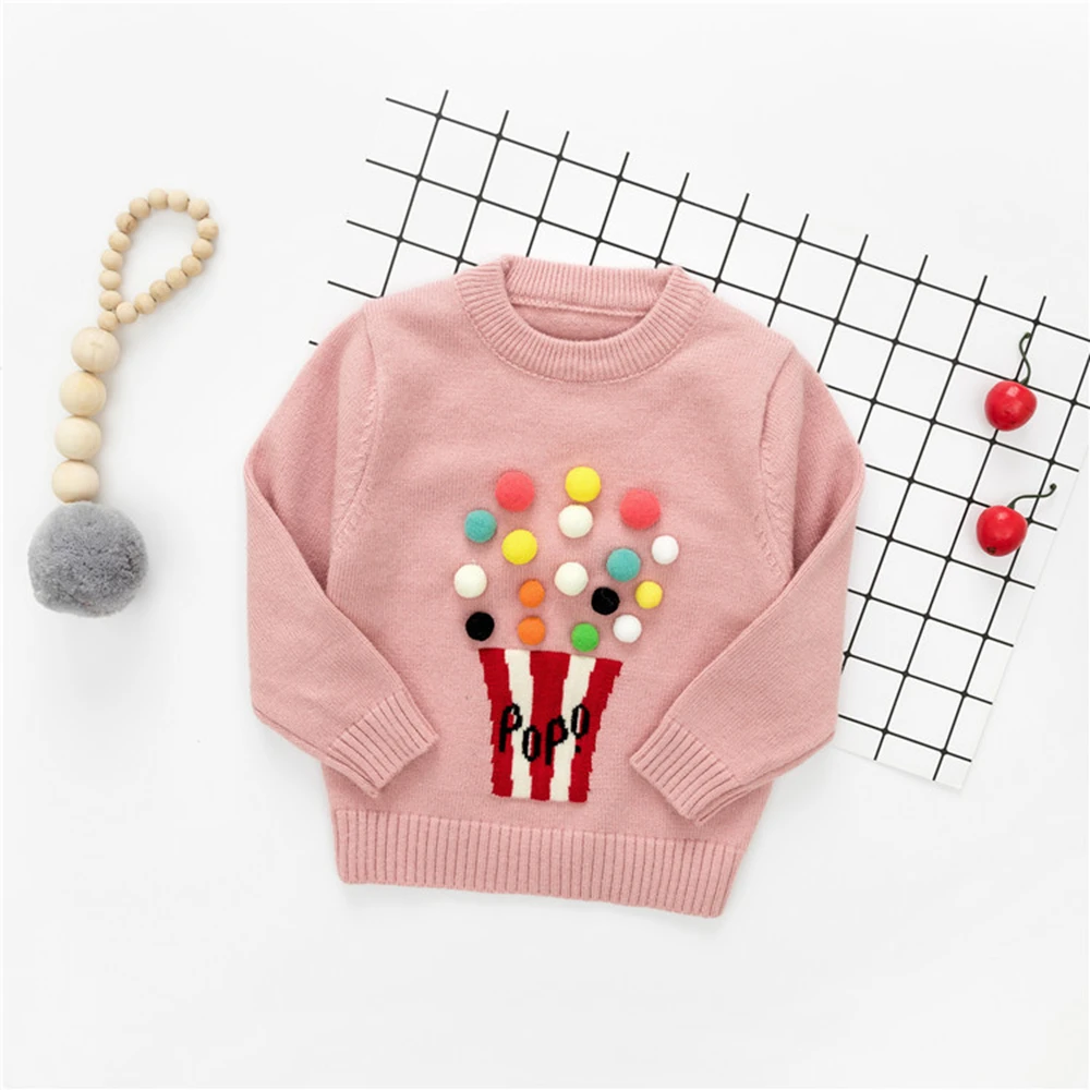 Свитер для новорожденных девочек весенне зимний модный новый желтый свитер с