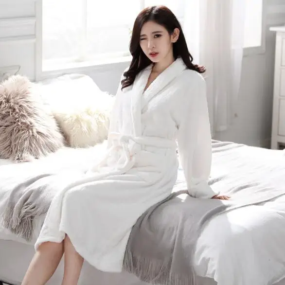 Fdfklak утепленный халат женский или мужской осенне зимний фланелевый Халат одежда