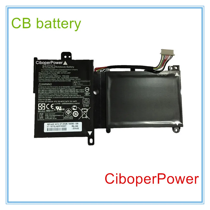 Оригинальное качество 7,6 V 32WH батарея для HSTNN-LB6P HV02XL TPN-Q164 TPN-W112 796355-005