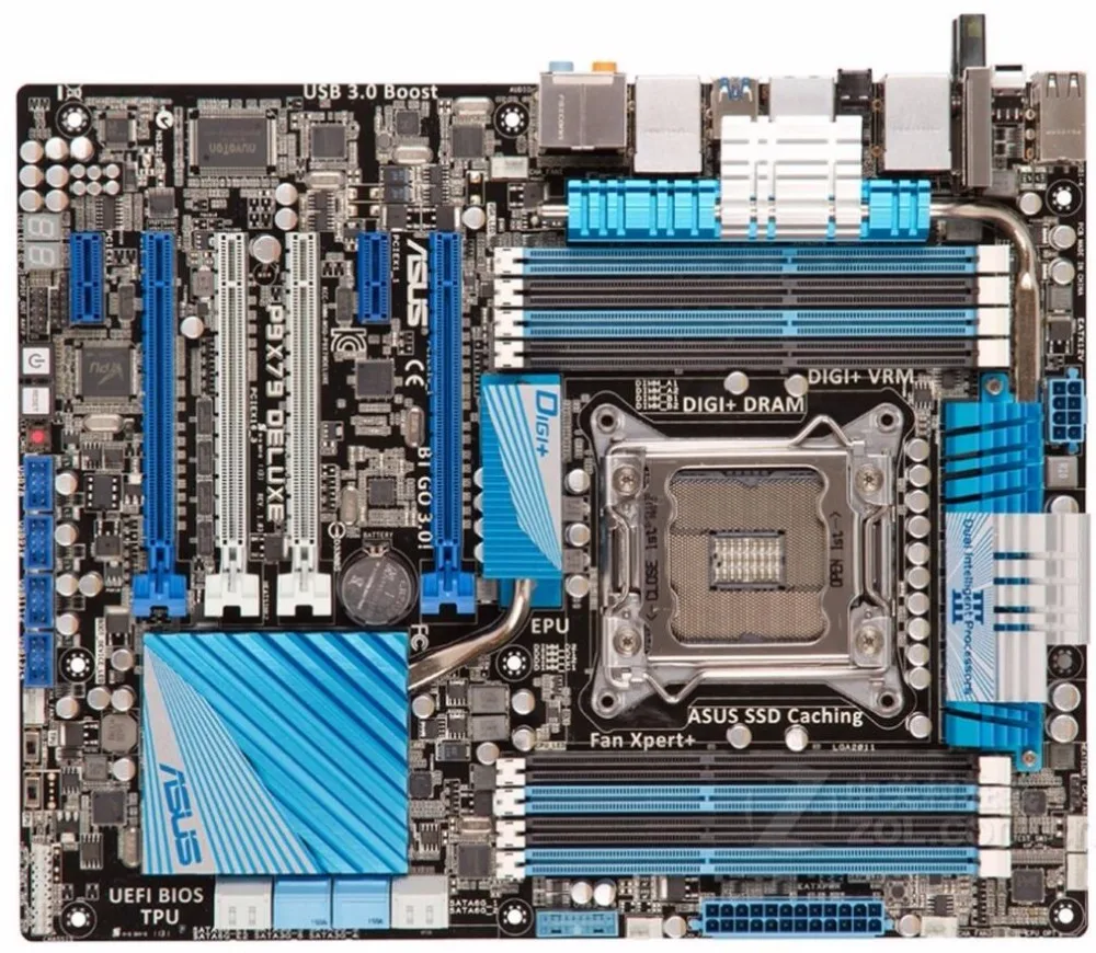 LGA2011 для ASUS P9X79 Deluxe оригинальная б/у настольная X79 2011 материнская плата DDR3 |