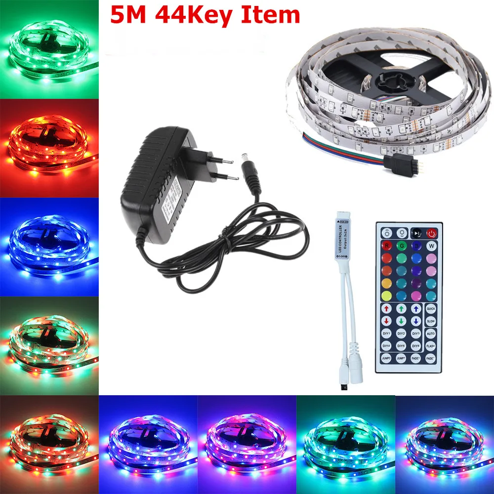 RGB СВЕТОДИОДНАЯ лента SMD 2835 DC 12 В 60 светодиодов/м водонепроницаемая гибкая Диодная