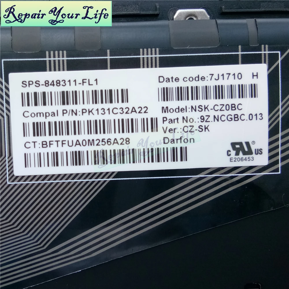 Repair You Life laptop keyboard PK131C32A22 9Z.NCGBC.013 For HP CZ Czech with backlit original black/grey frame | Компьютеры и офис