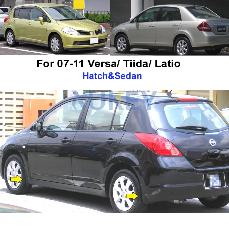 Брызговики для Nissan Tiida Versa C11 2007 2011 Люк 2012 хэтчбека латио брызговики