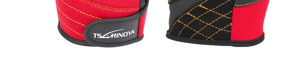 Tsurinoya 3 перчатки для рыбалки с полупальцами Размер L/XL красная ткань для дайвинга+ PU материал противоскользящие перчатки рыболовные аксессуары охотничьи перчатки