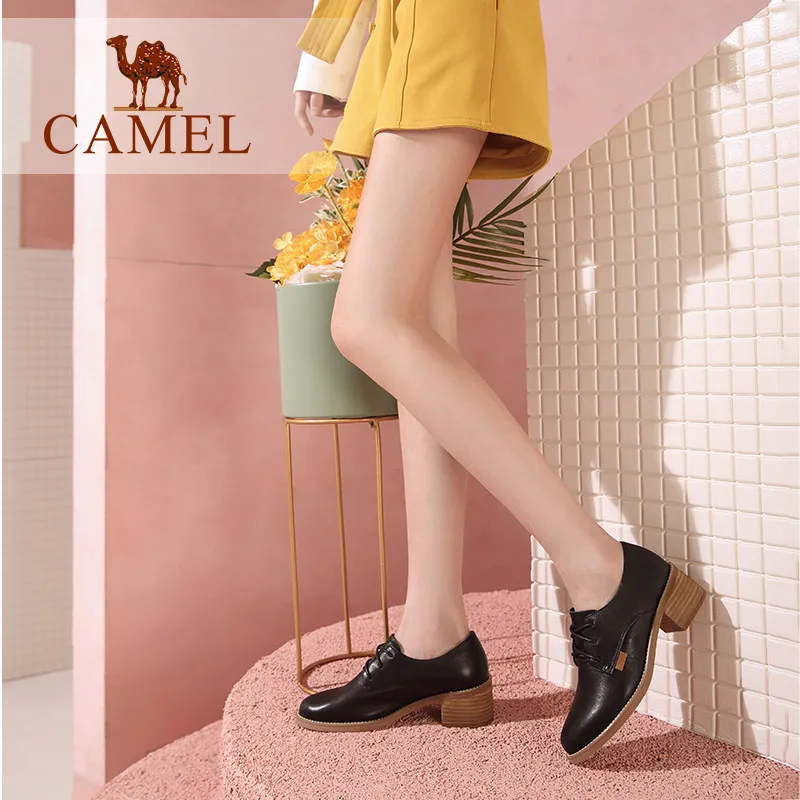 CAMEL/сезон весна Новинка модные розовые повседневные женские тонкие туфли