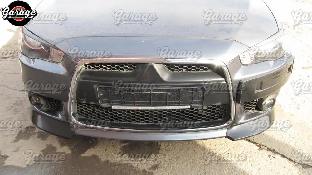 Клыки переднего бампера для Mitsubishi Lancer 10 2011 2015 ABS пластиковая крышка накладка