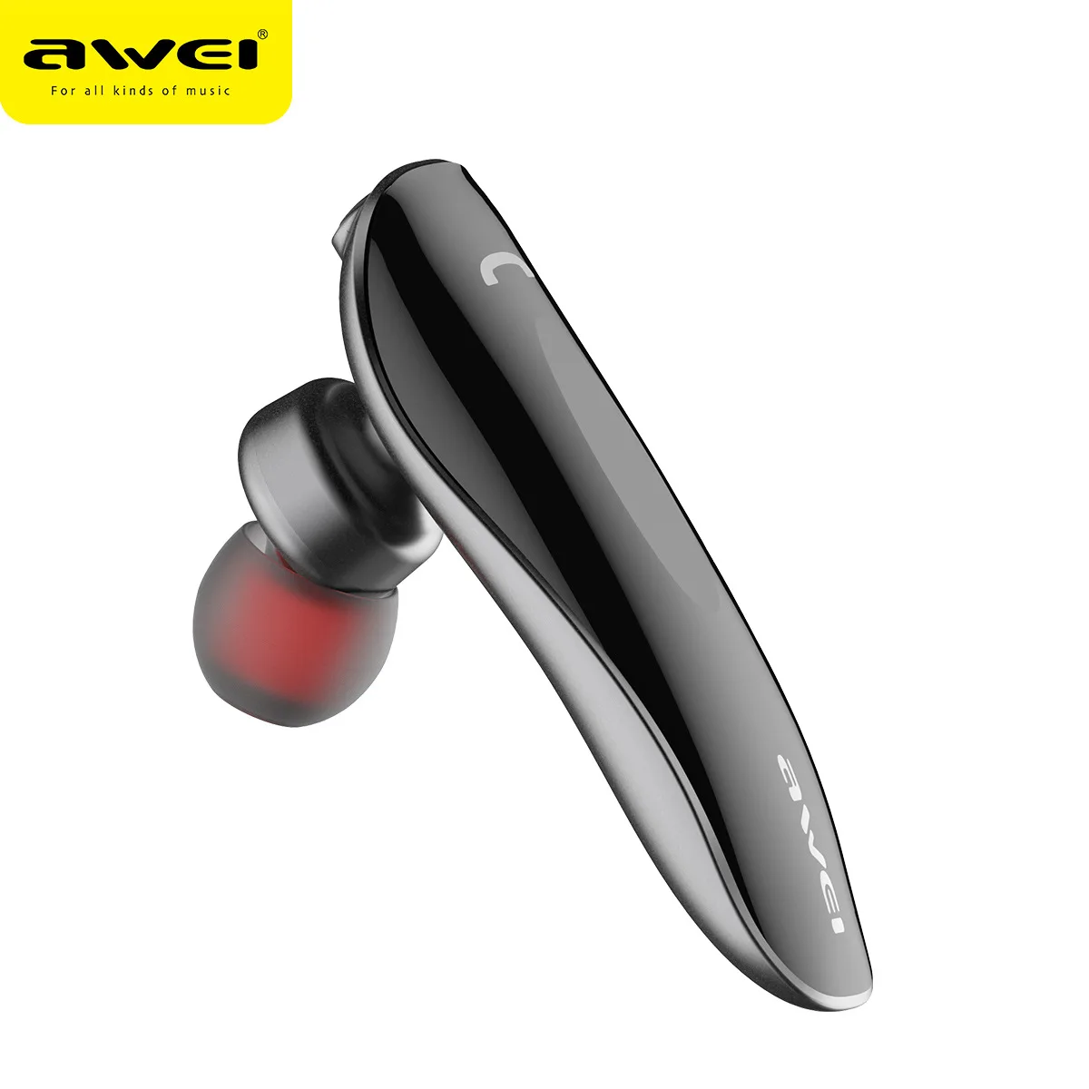 Awei N1 беспроводные bluetooth наушники-вкладыши, Многоточечные наушники, наушники, деловые встречи, одиночные наушники, гарнитура - Цвет: Серый