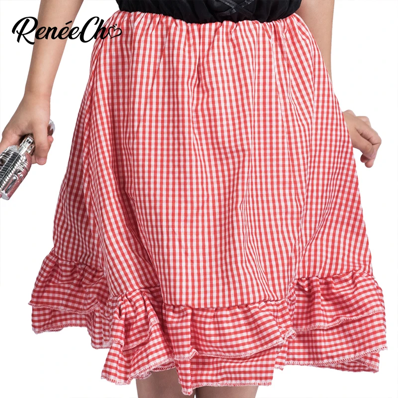 Детский костюм ковбоя на Хэллоуин милый для девочек платье принцессы в клетку