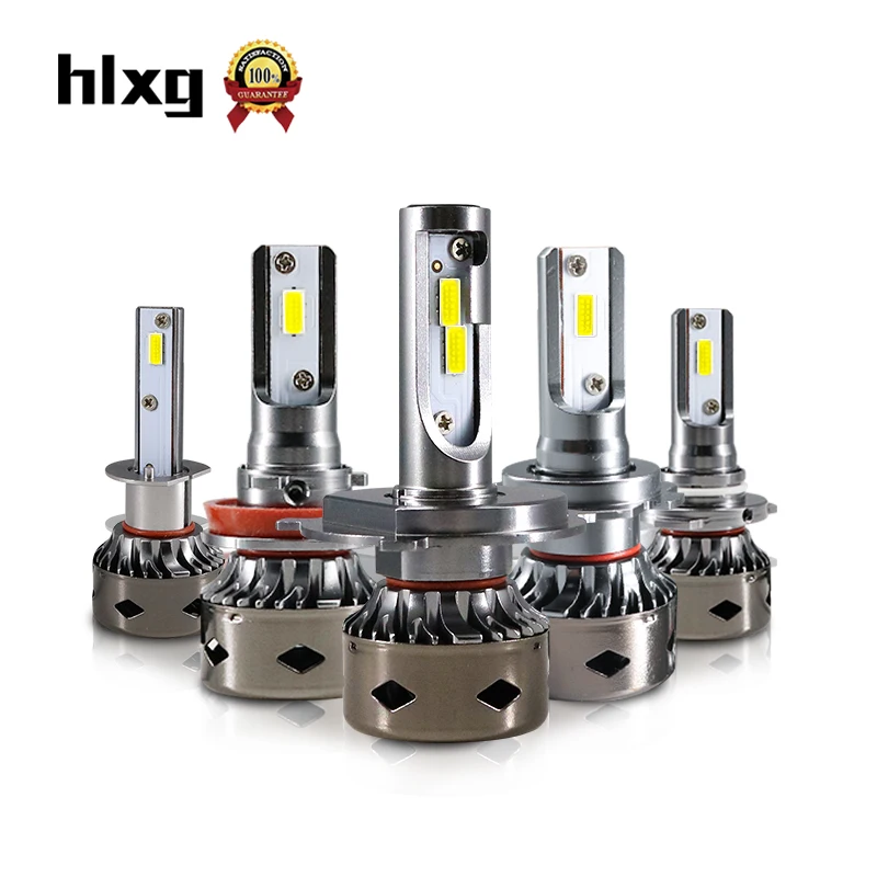 HLXG 2 шт. мини лампы для автомобильных фар H7 LED H4 H1 H11 9005 9006 HB3 HB4 72W 10000LM Автомобильные
