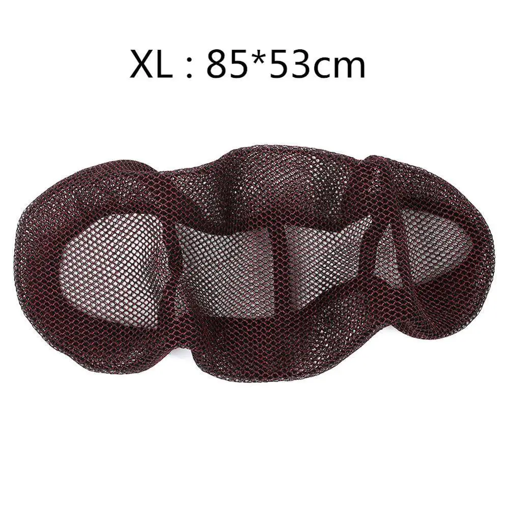 Red Black XL 3D мотоциклетный Электрический чехол для сиденья скутеров Солнцезащитная теплоизоляционная подушка для сиденья Vespa Kawasaki Yamaha Triumph Honda - Цвет: Red Black XL