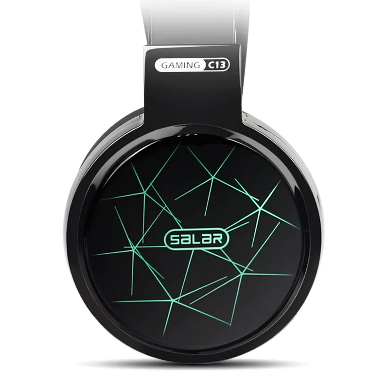 Salar C13 игровая гарнитура глубокий бас Gamer наушники с микрофоном светодио дный свет