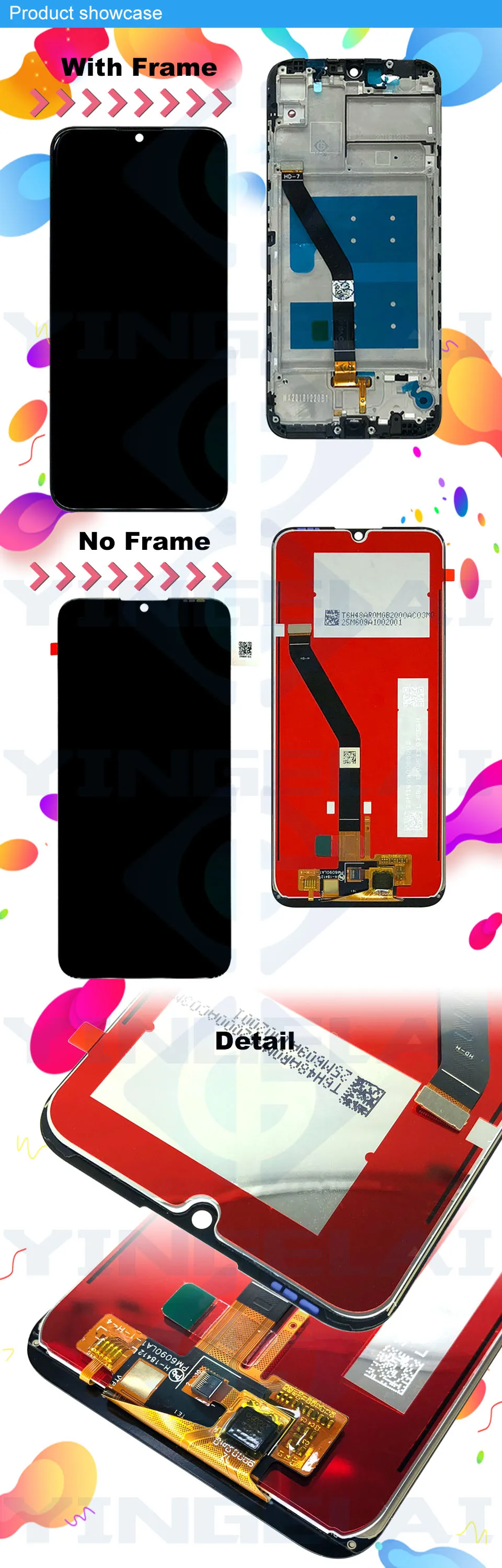 6,09 ''Полный ЖК-дисплей для huawei Y6 Y6 Pro/Y6 prime ЖК-дисплей кодирующий преобразователь сенсорного экрана в сборе для huawei Y6 экран