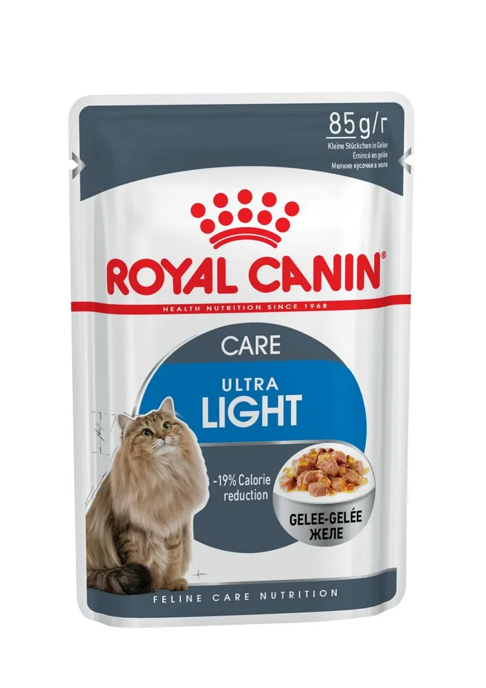 Royal Canin Ultra Light пауч для кошек склонных к полноте (кусочки в желе 24*85 г.) | Дом и сад