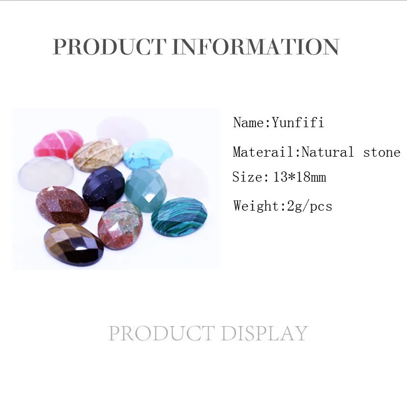 Натуральный камень смешанные цвета резки Эллипса Кольцо бусины|Стразы| |