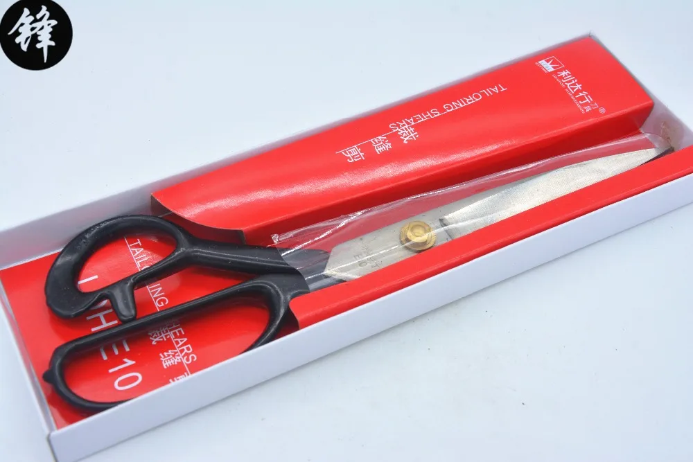 10 дюймов черные роскошные высокоуглеродистой марганцевой стали портной ножницы