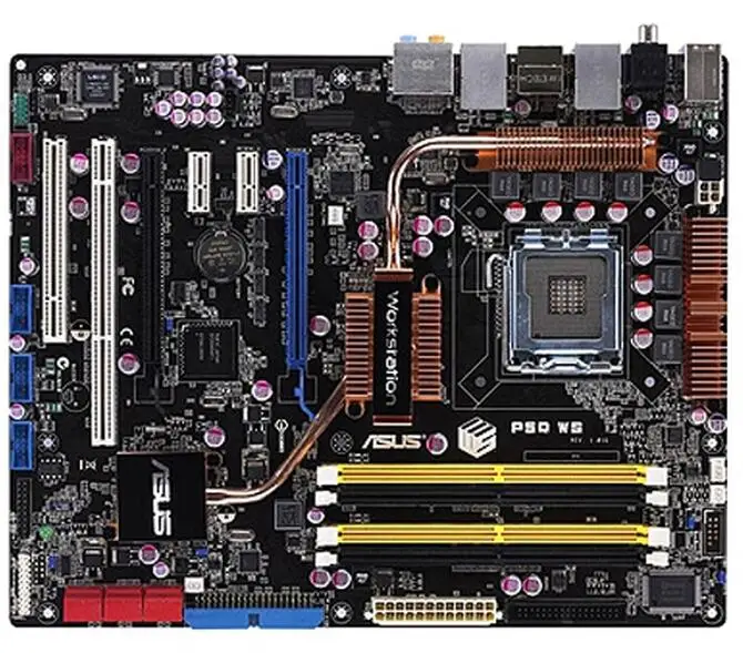 Разъем LGA 775 для ASUS P5Q WS оригинальный б/у настольного ПК материнской платы Intel P45 DDR2