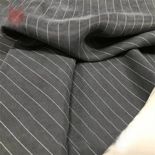 Grey per pic Китайская дешевая фабричная разноцветная полосатая утяжеленная купро Песочная промытая поддельная шелковая ткань для одежды telas stoffen SP5532 - Цвет: Grey per pic