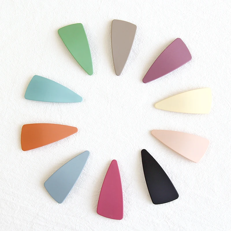 Популярная в корее цветная матовая боковая заколка макарон женская милая