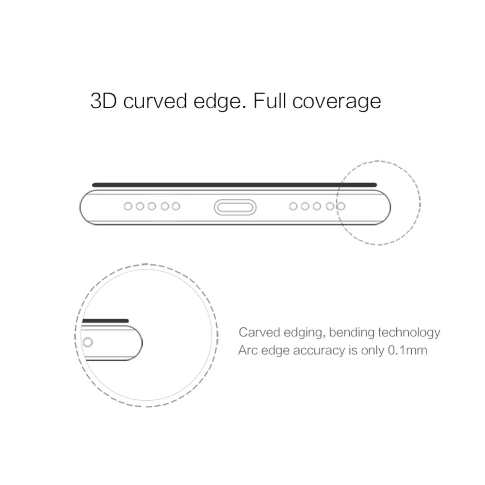 Защитное стекло для huawei p20 pro полностью покрытое nillkin 3D CP + 9H 0 33 мм тонкое p20pro